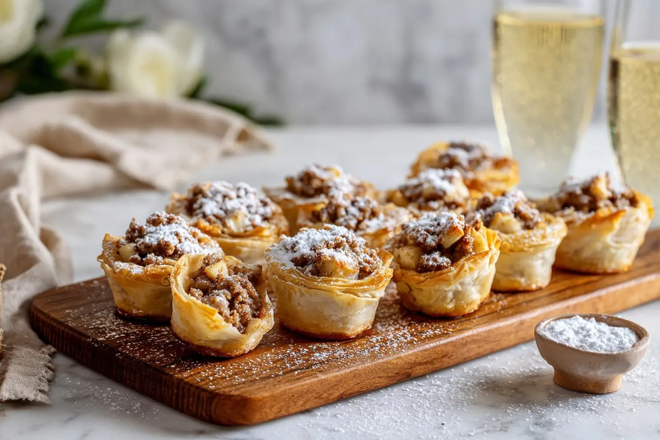 Apple Pie Sausage Phyllo Cups