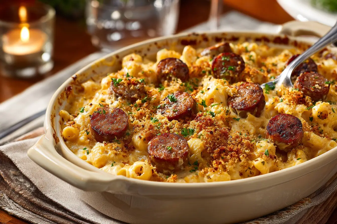 Bourbon & Honey Sausage Mac & Cheese