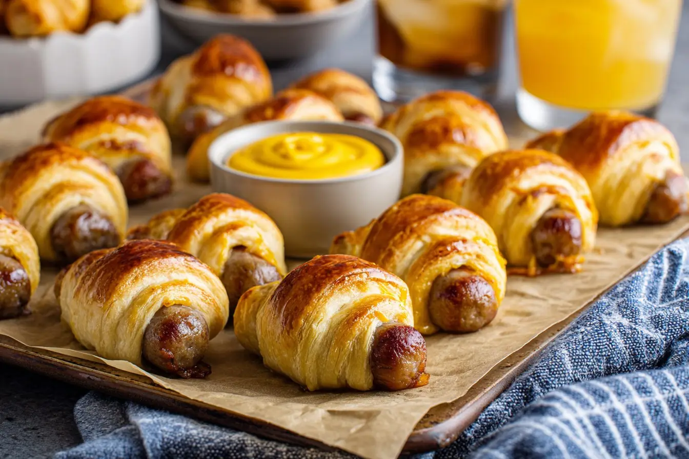 Jalapeno cheddar pigs in a blanket appetizer
