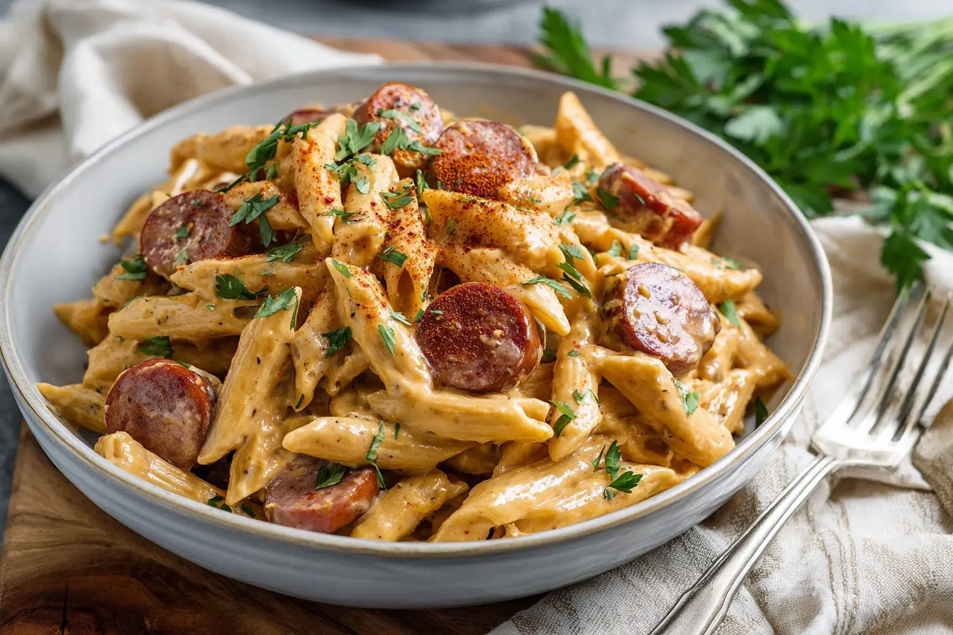 One-Pan Creamy Cajun Sausage Pasta – Real Cajun Market